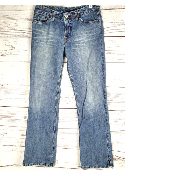 Lucky Brand Denim - Y2K Vibes Lucky Brand Dungarees Slim Bootleg Distressed Jeans Womans Size 4/27